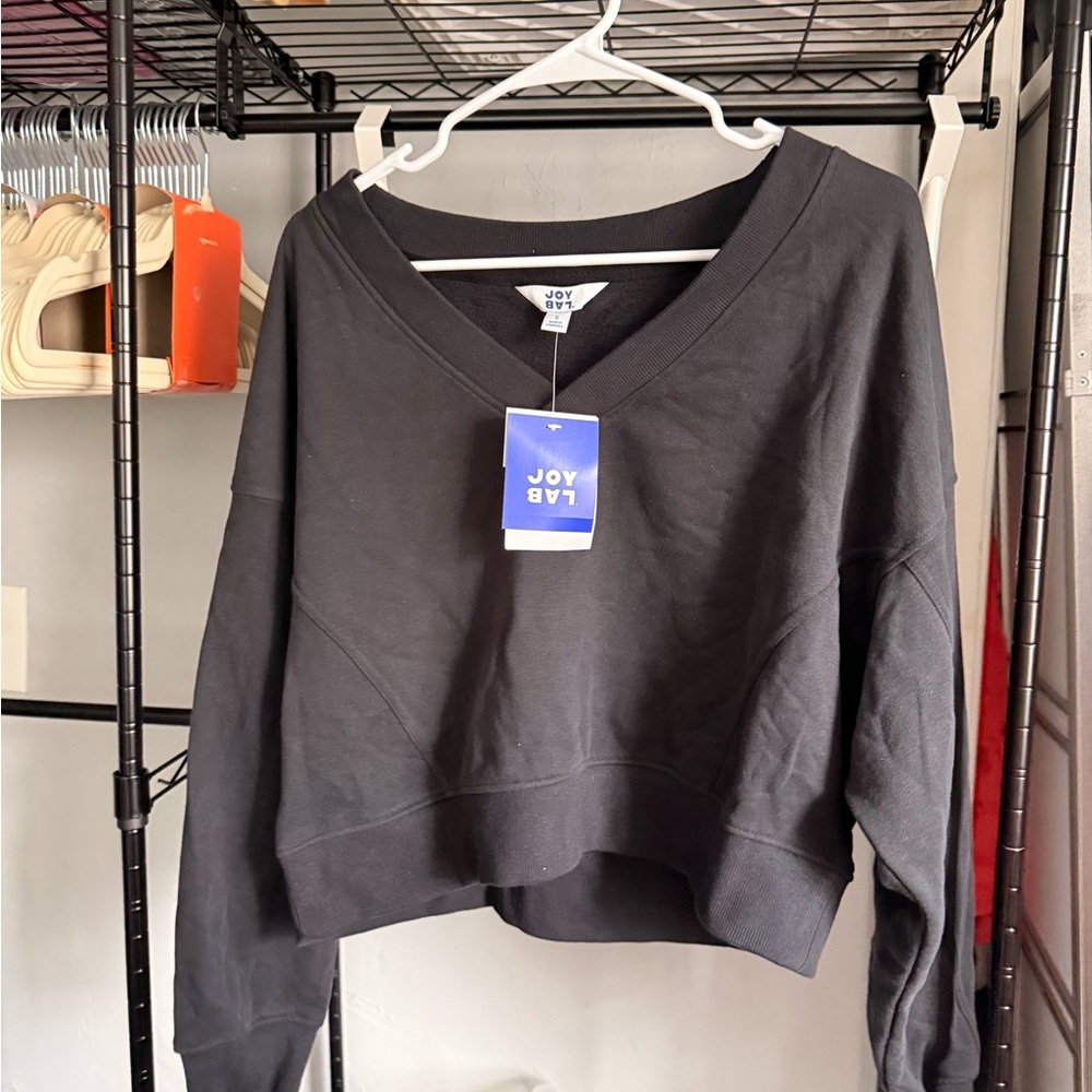 JoyLab Charcoal V-Neck Top